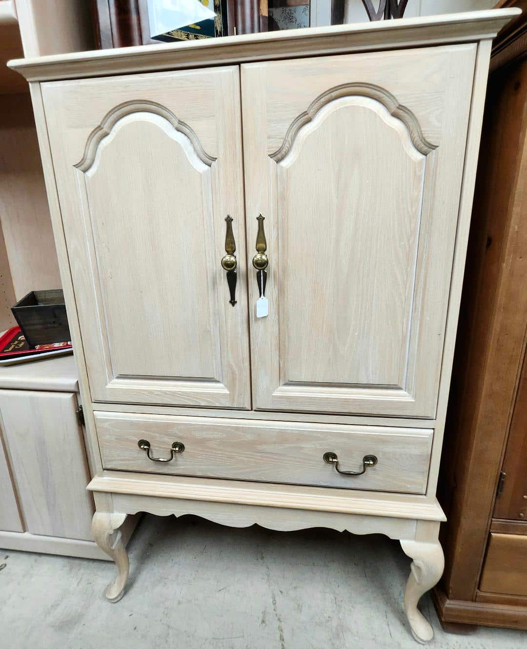 White Wash TV Cabinet