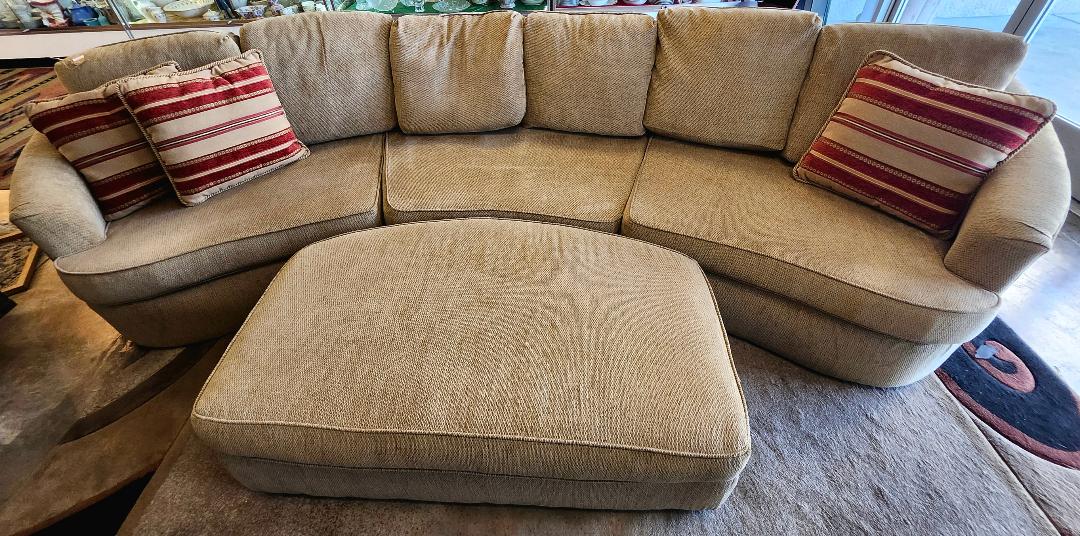 Fairchild Curved Sofa w/ Ottoman
