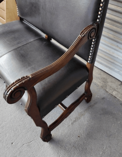 Cowhide and Leather Bench side