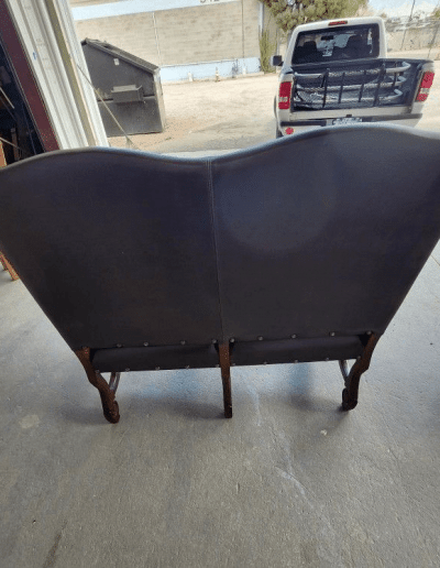 Cowhide and Leather Bench back