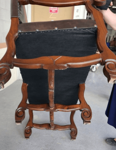 Cowhide and Leather Bench bottom