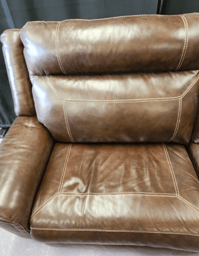 dark brown power reclining loveseat right seat