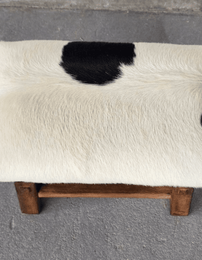 Cowhide Footstool top