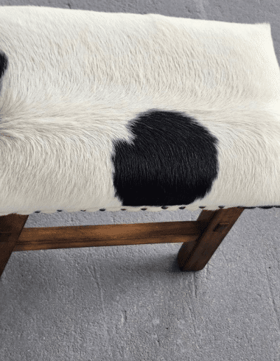 Cowhide Footstool top