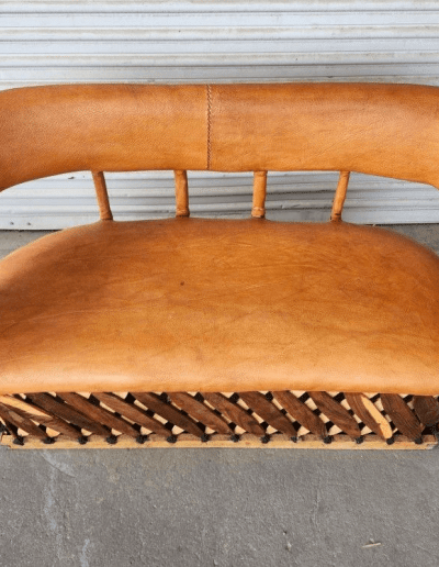 Mexican Equipale Leather Loveseat