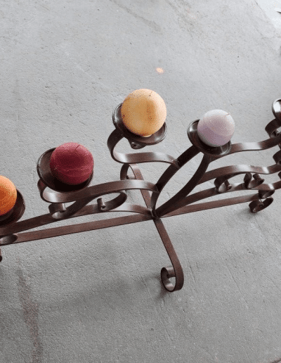 Wrought Iron 7-Cup Candelabra