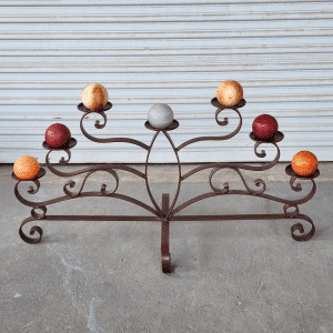 Wrought Iron 7-Cup Candelabra