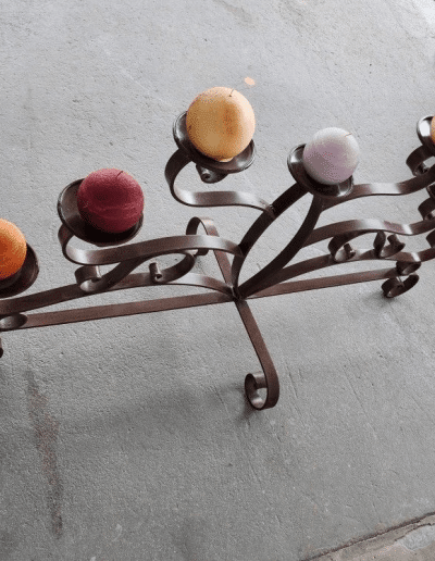 Wrought Iron 7-Cup Candelabra top down