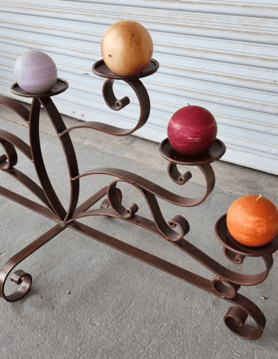 Wrought Iron 7-Cup Candelabra