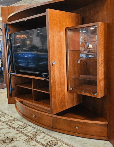 Mid-Century Modern Entertainment Unit right side open cabinet