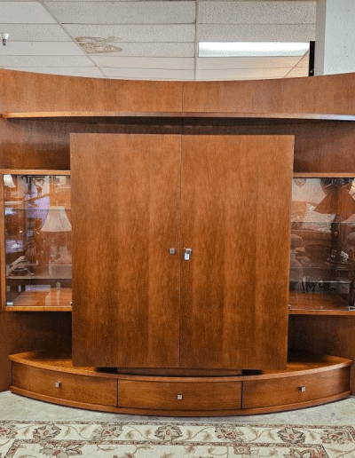 Mid-Century Modern Entertainment Unit front closed