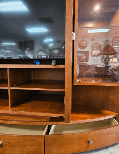 Mid-Century Modern Entertainment Unit bottom right side.
