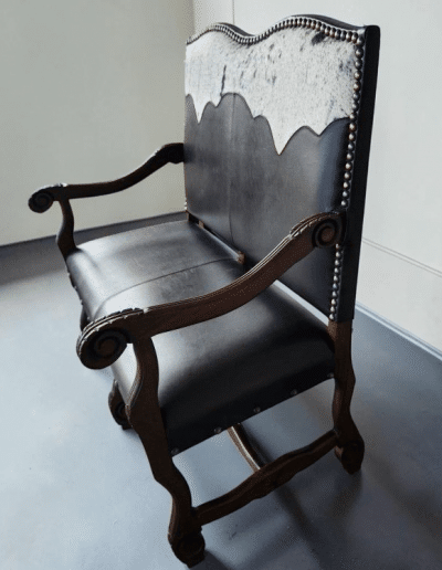 Cowhide & Leather Bench