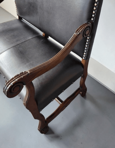 Cowhide & Leather Bench