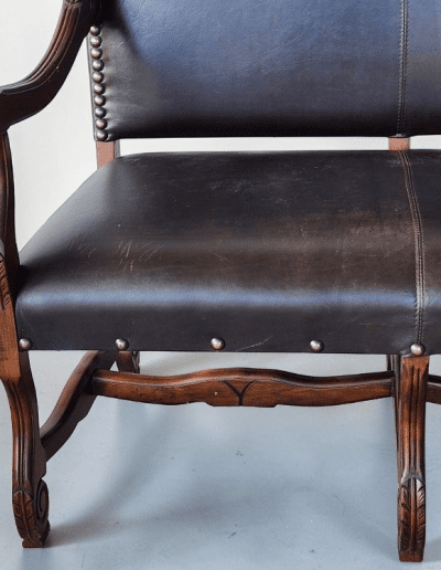 Cowhide & Leather Bench