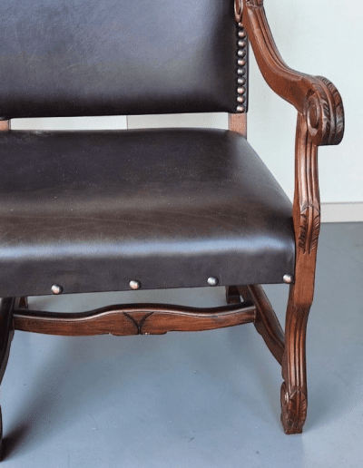 Cowhide & Leather Bench
