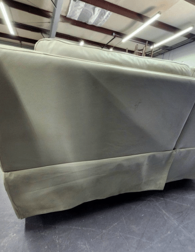 Modern Off-White Manual Reclining Loveseat