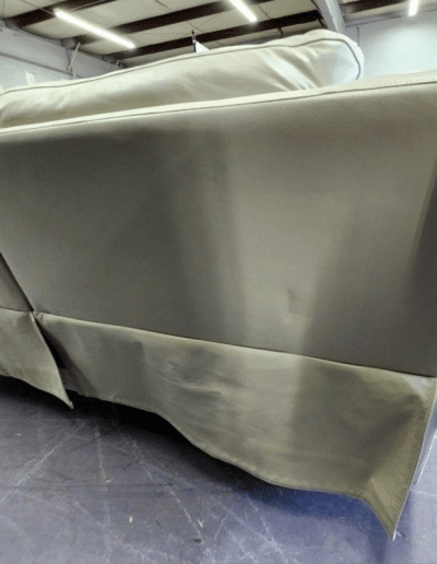 Modern Off-White Manual Reclining Loveseat