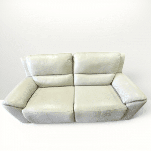 Modern Off-White Manual Reclining Loveseat
