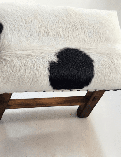 Cowhide Footstool