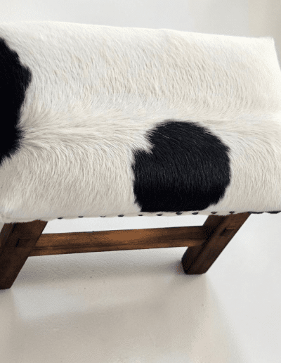 Cowhide Footstool
