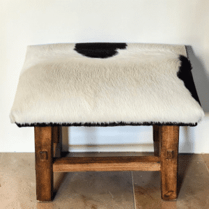 Cowhide Footstool