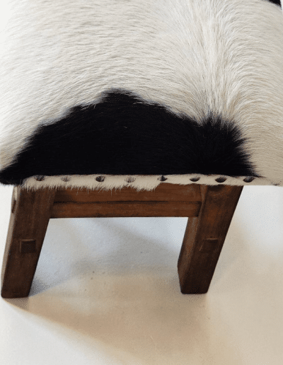 Cowhide Footstool