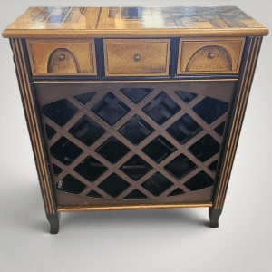 French Hand Painted Wine Cabinet