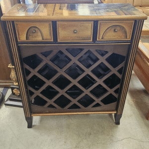 French Hand Painted Wine Cabinet