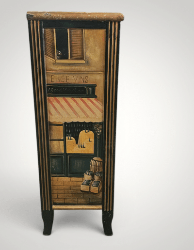 French Hand Painted Wine Cabinet
