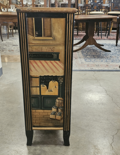 French Hand Painted Wine Cabinet