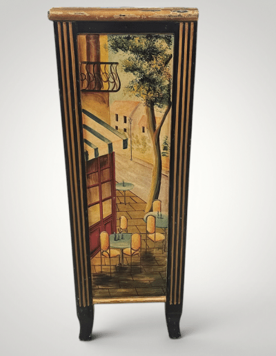 French Hand Painted Wine Cabinet