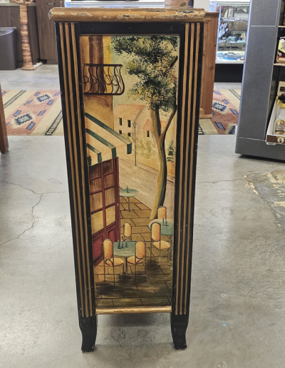 French Hand Painted Wine Cabinet