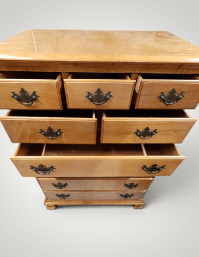 Vintage Solid Maple Chest-on-Chest Tallboy Dresser