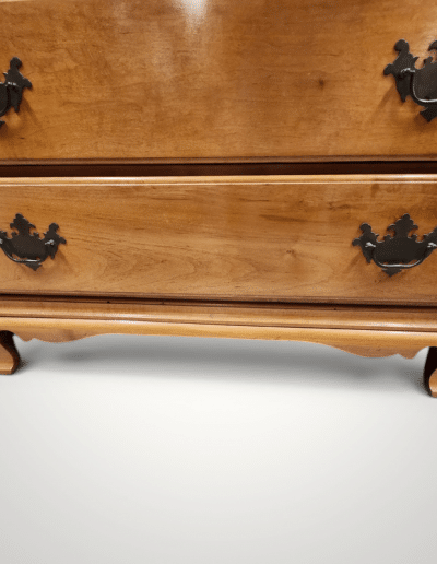 Vintage Solid Maple Chest-on-Chest Tallboy Dresser