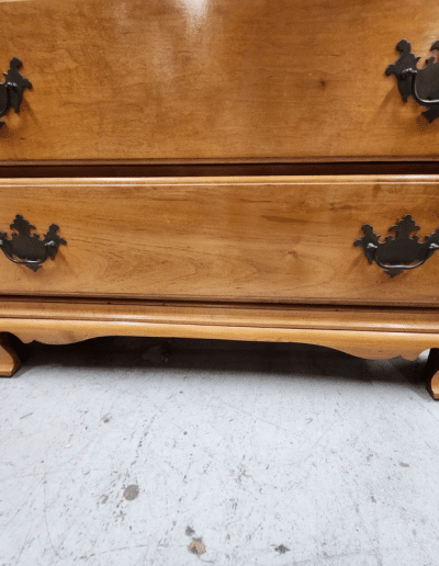 Vintage Solid Maple Chest-on-Chest Tallboy Dresser