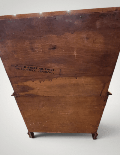 Vintage Solid Maple Chest-on-Chest Tallboy Dresser