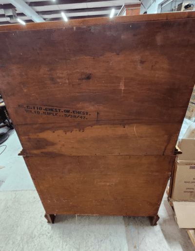 Vintage Solid Maple Chest-on-Chest Tallboy Dresser