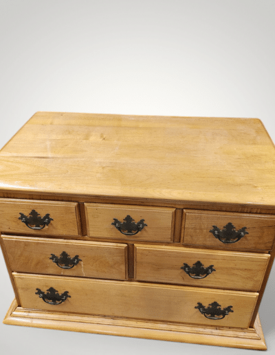 Vintage Solid Maple Chest-on-Chest Tallboy Dresser