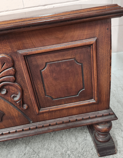 Vintage Cavalier Carved Walnut & Cedar Hope Chest