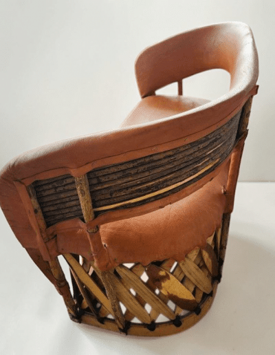 Mexican Equipale Leather Loveseat