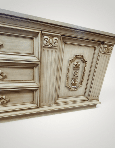 French Provincial Style Distressed Cream Dresser