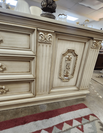 French Provincial Style Distressed Cream Dresser