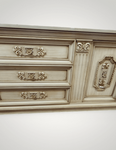 French Provincial Style Distressed Cream Dresser