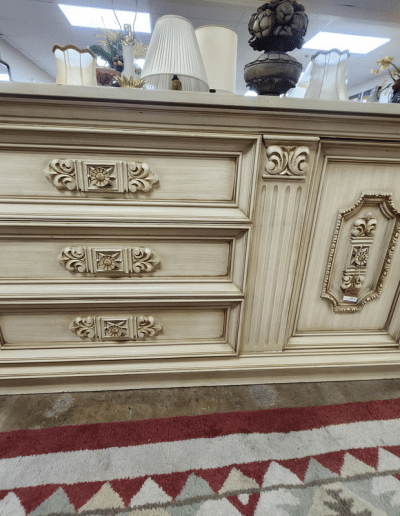 French Provincial Style Distressed Cream Dresser