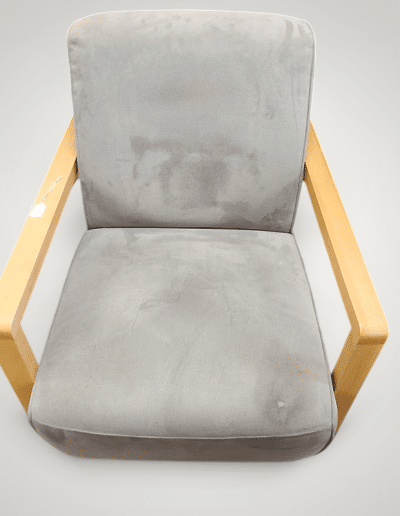 Gray Wooden Arm Swivel Chair