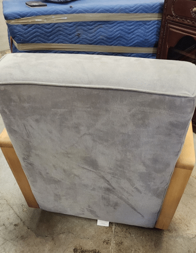 Gray Wooden Arm Swivel Chair