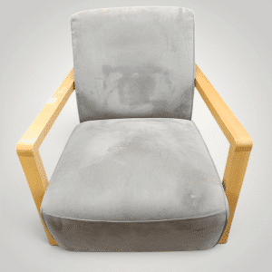 Gray Wooden Arm Swivel Chair