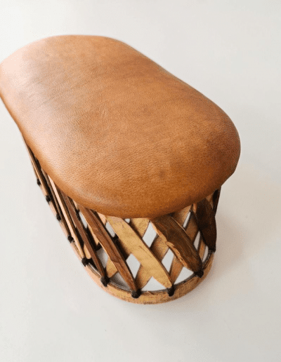 Mexican Equipale Leather Ottoman