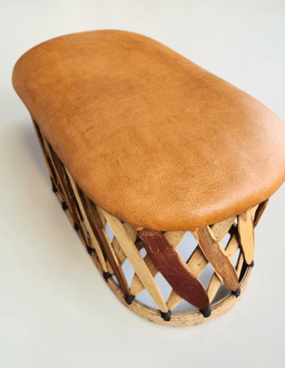 Mexican Equipale Leather Ottoman
